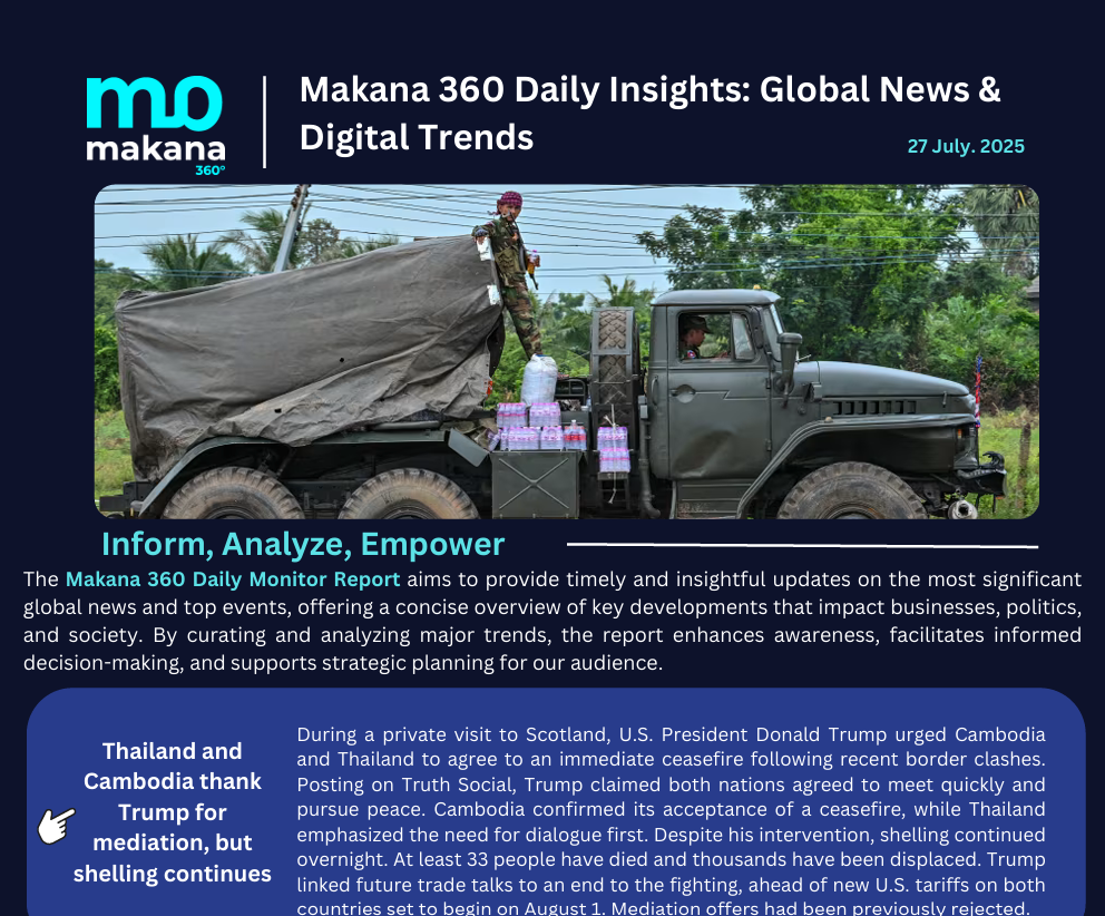 27 July – Daily Monitoring Report