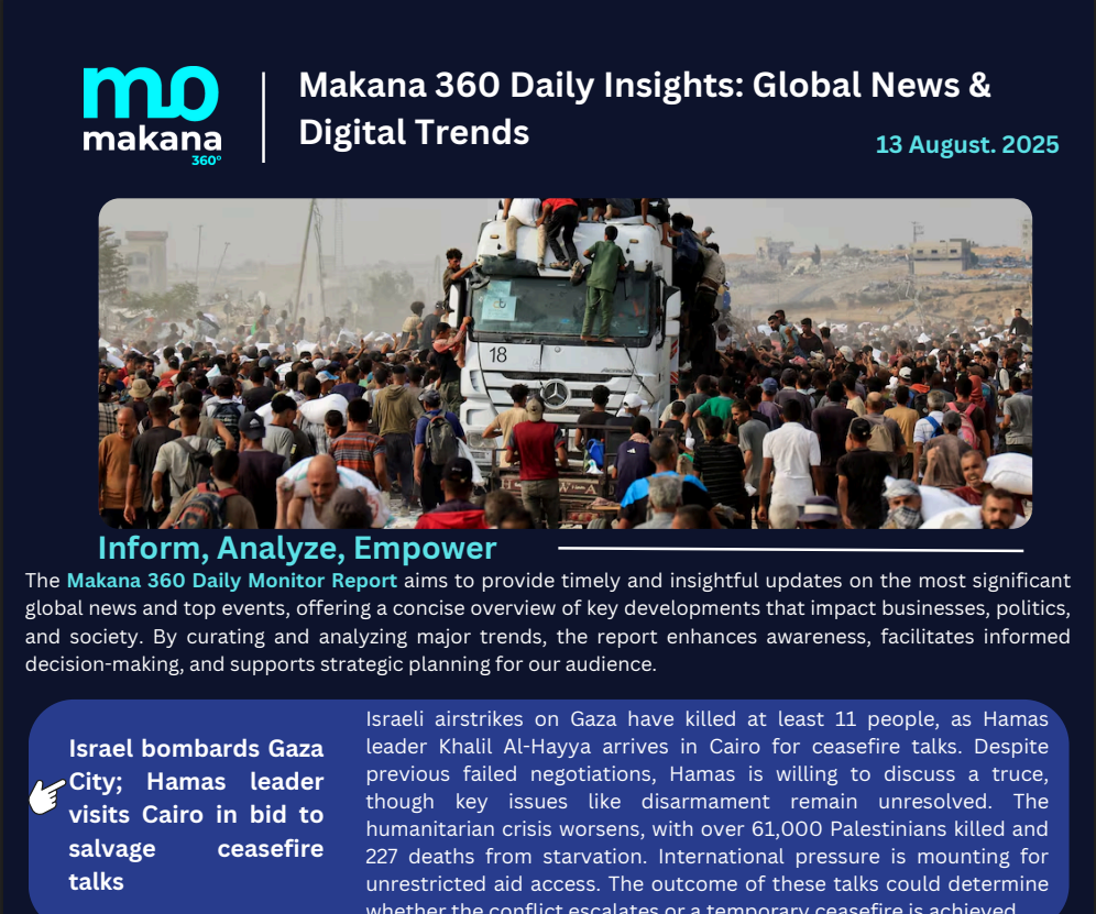 13 August – Daily Monitoring Report