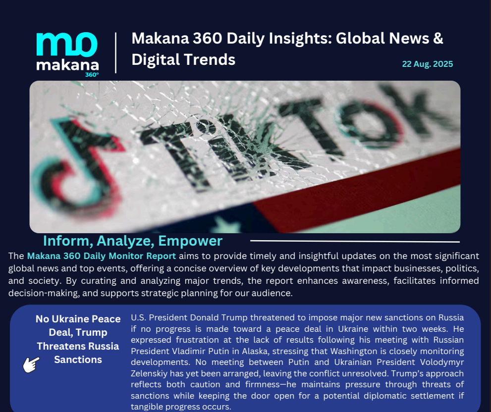 22 August – Daily Monitoring Report