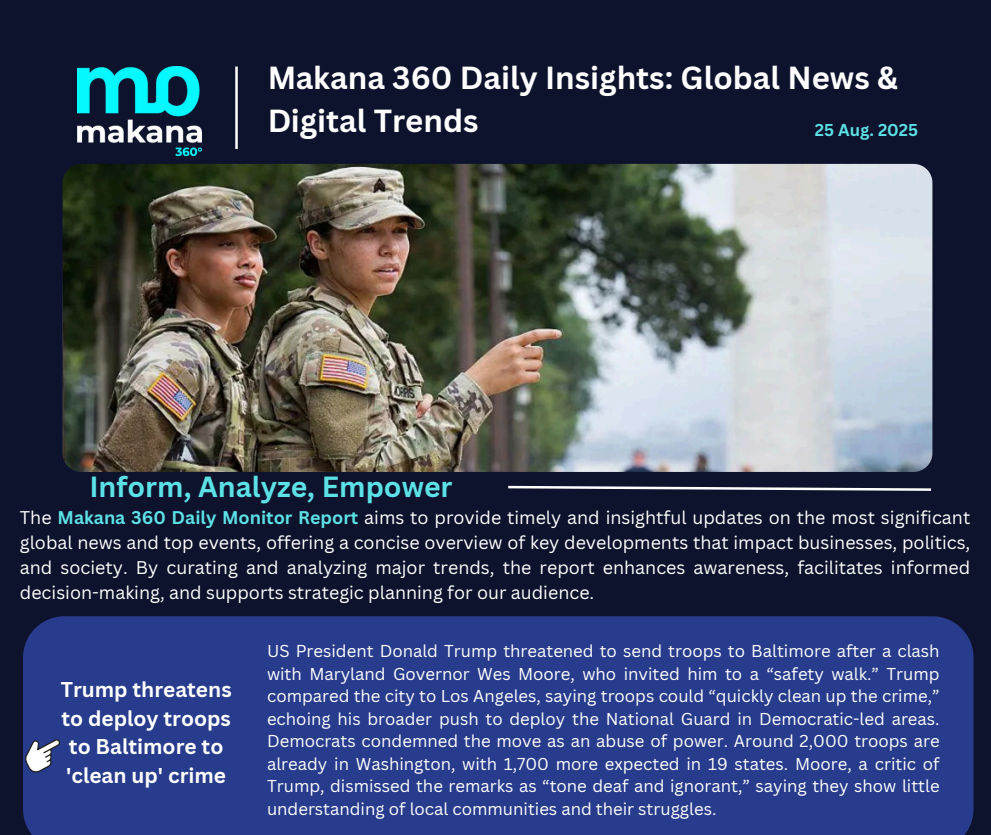 25 August – Daily Monitoring Report