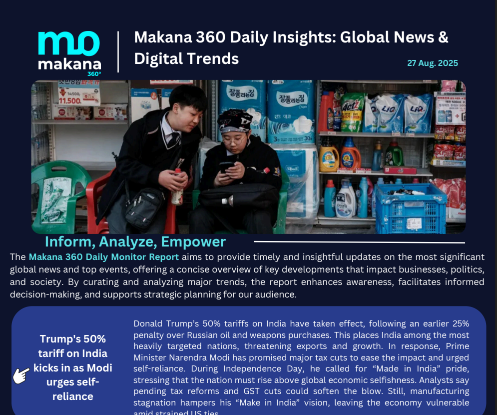 27 August – Daily Monitoring Report