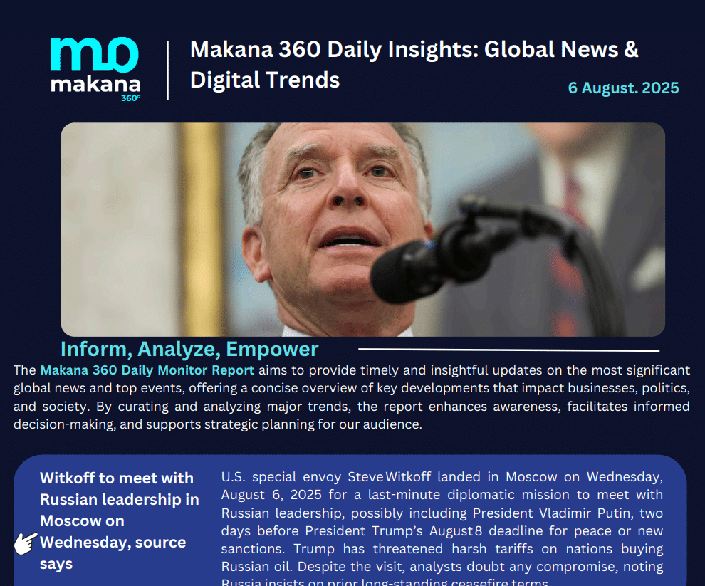 6 August – Daily Monitoring Report