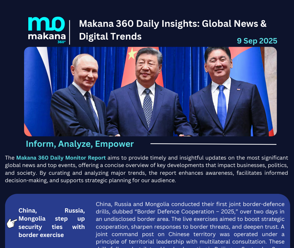 9 September – Daily Monitoring Report