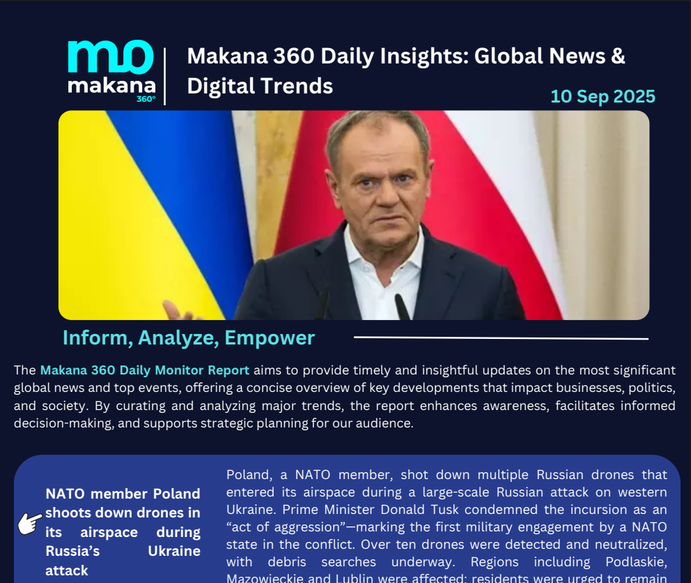 10 September – Daily Monitoring Report