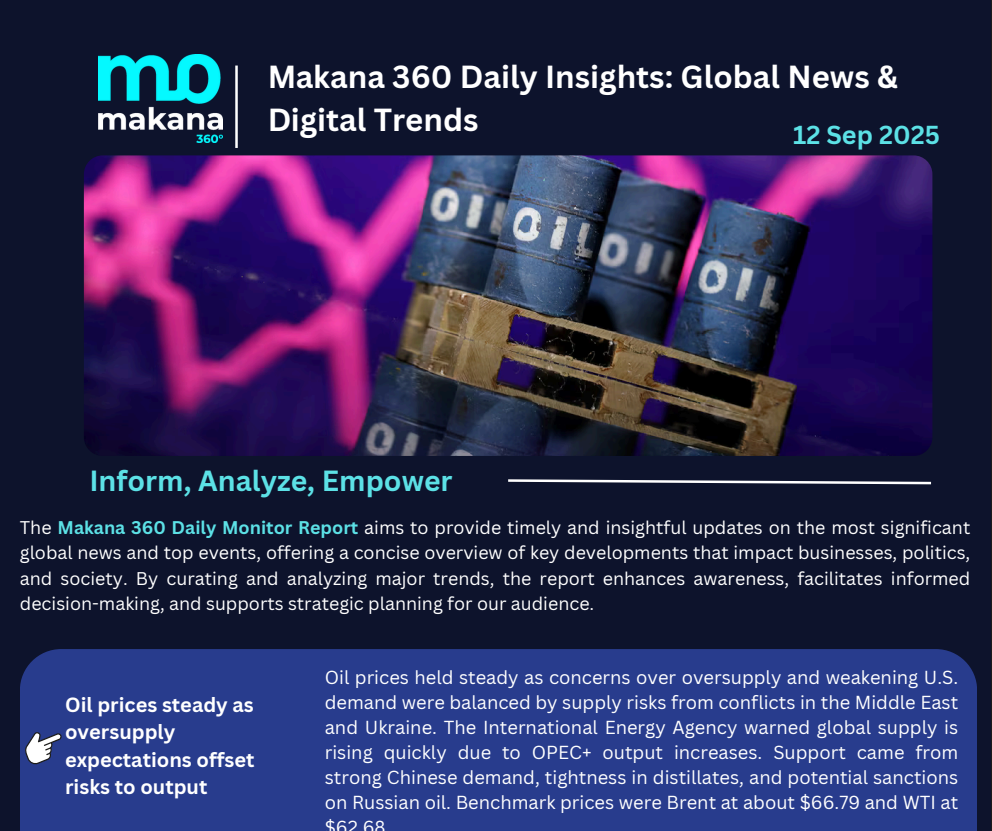 12 September – Daily Monitoring Report