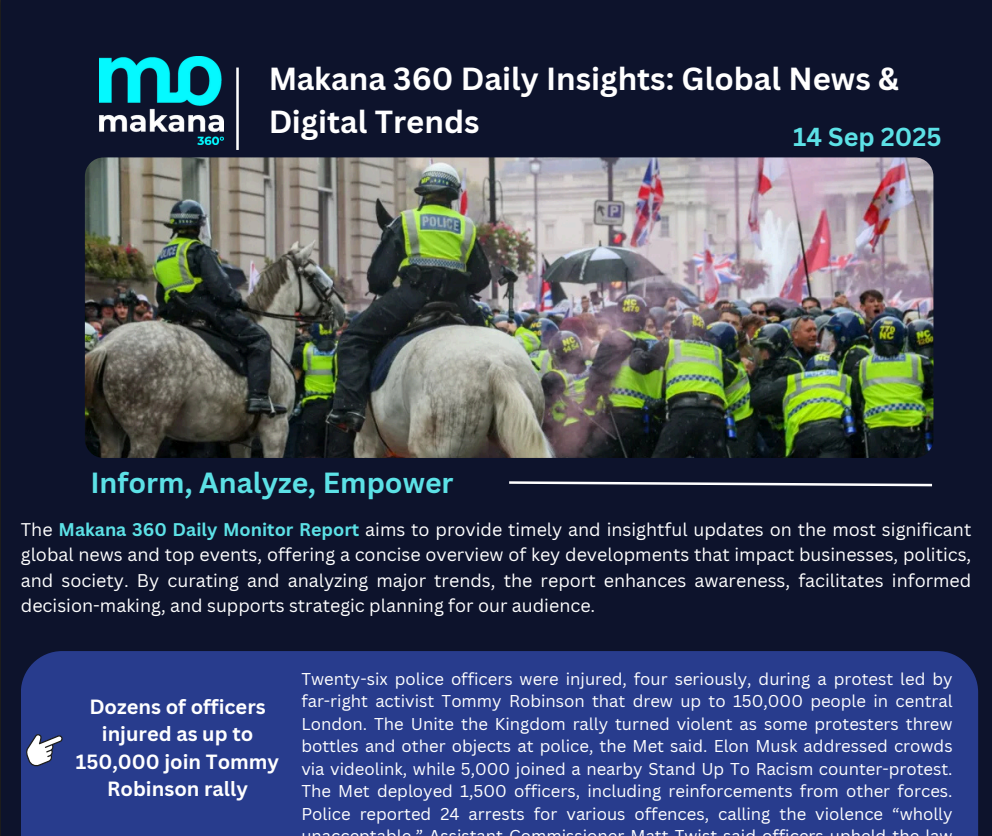 14 September – Daily Monitoring Report