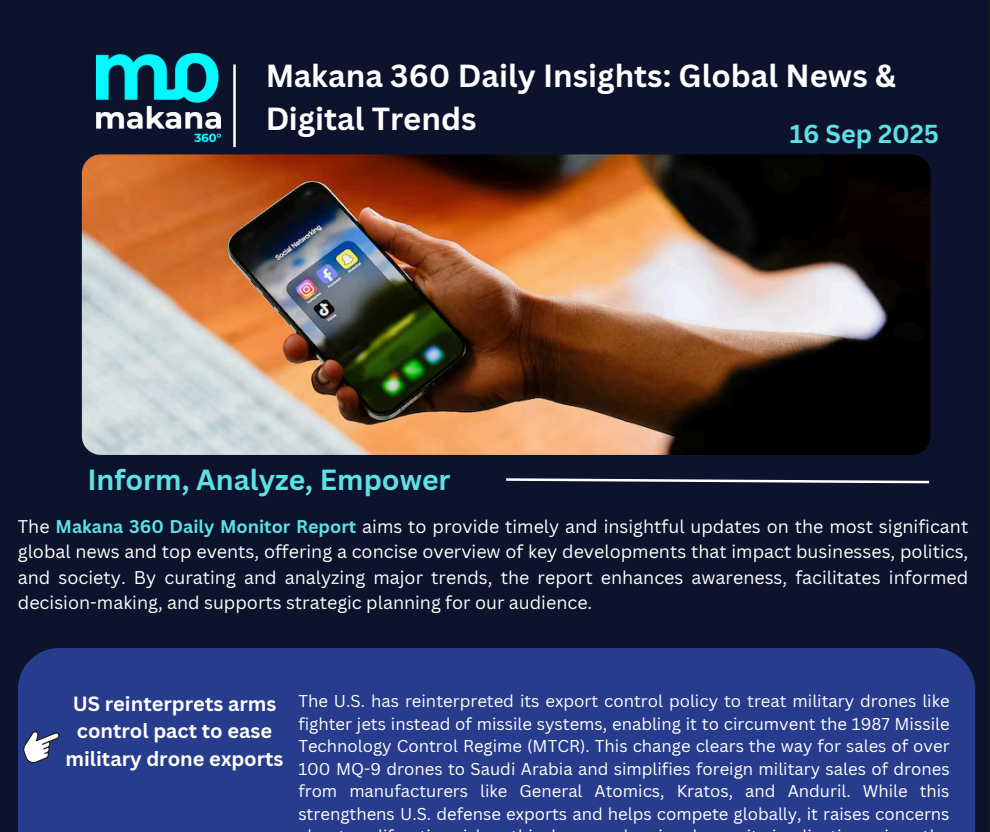 16 September – Daily Monitoring Report