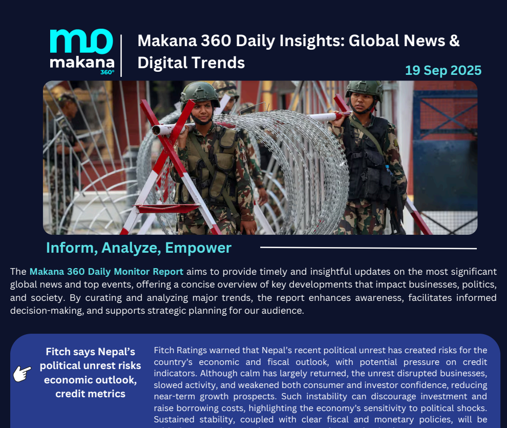 19 September – Daily Monitoring Report