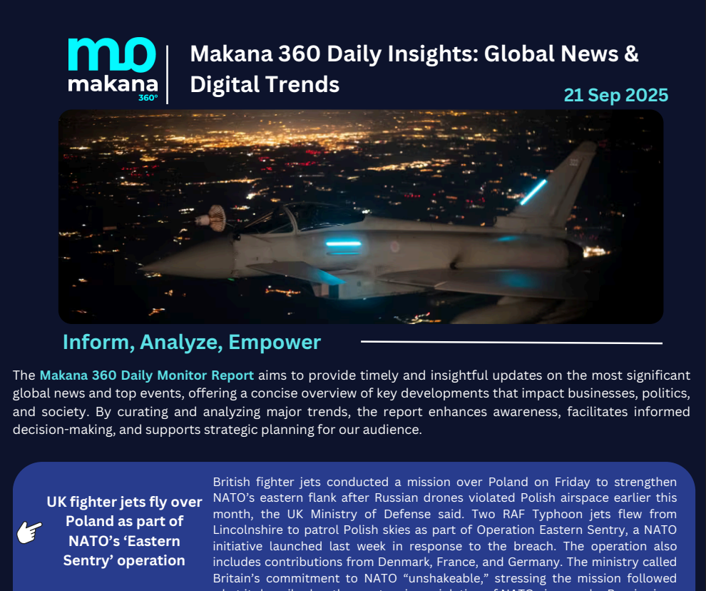 21 September – Daily Monitoring Report