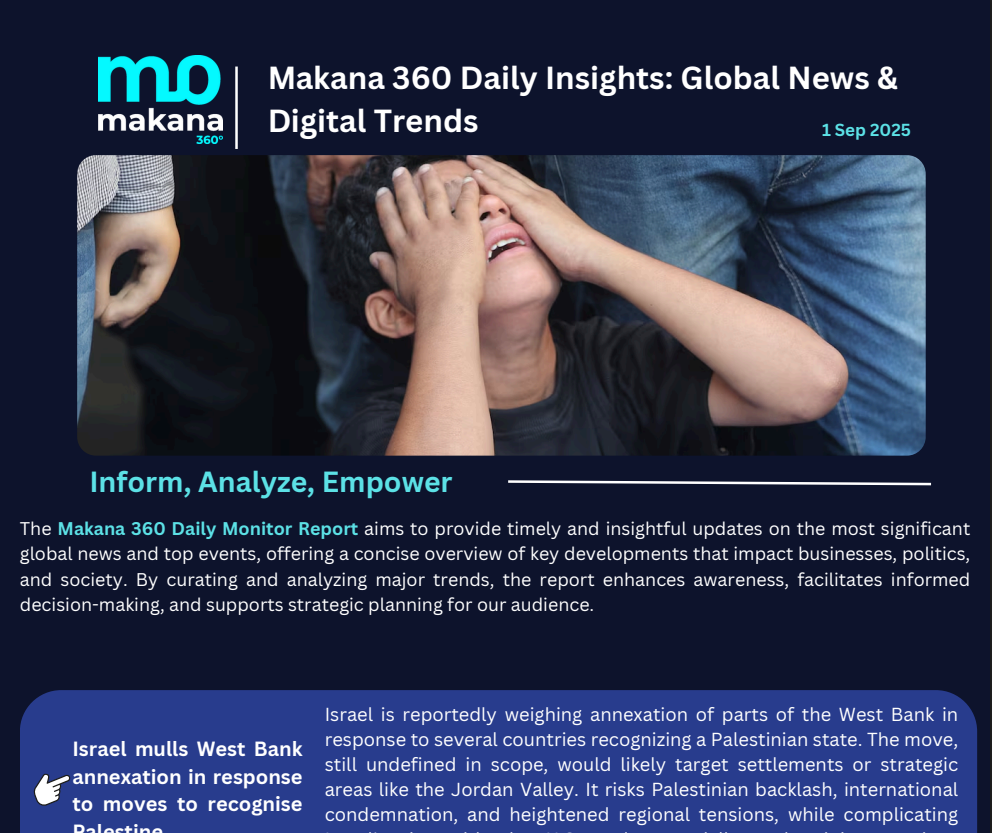 1 September – Daily Monitoring Report
