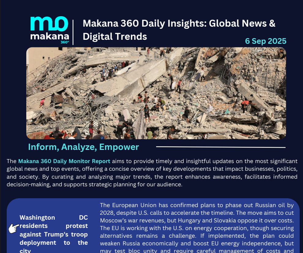 6 September – Daily Monitoring Report