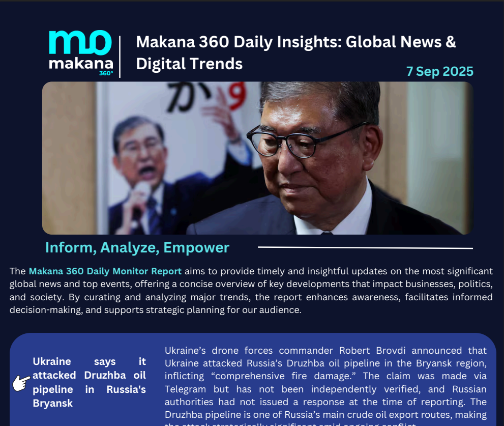 7 September – Daily Monitoring Report