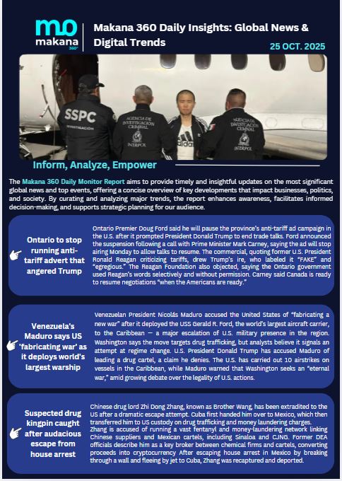 25 October – Daily Monitoring Report