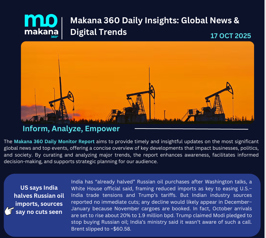 17 October – Daily Monitoring Report