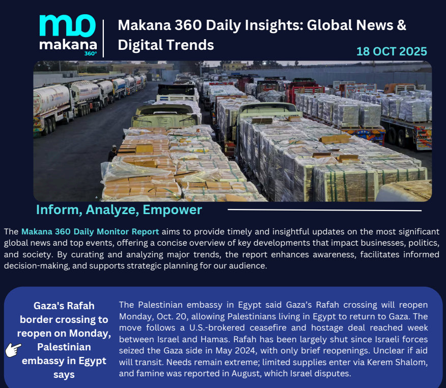 18 October – Daily Monitoring Report