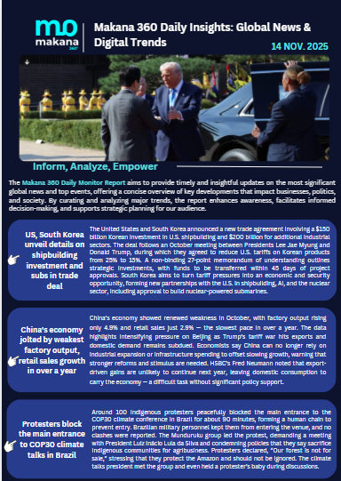 14 November – Daily Monitoring Report