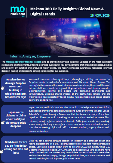 18 November – Daily Monitoring Report