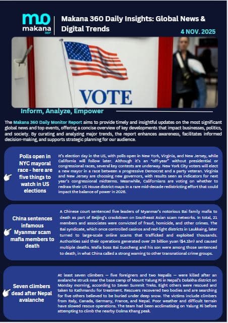 4 November – Daily Monitoring Report