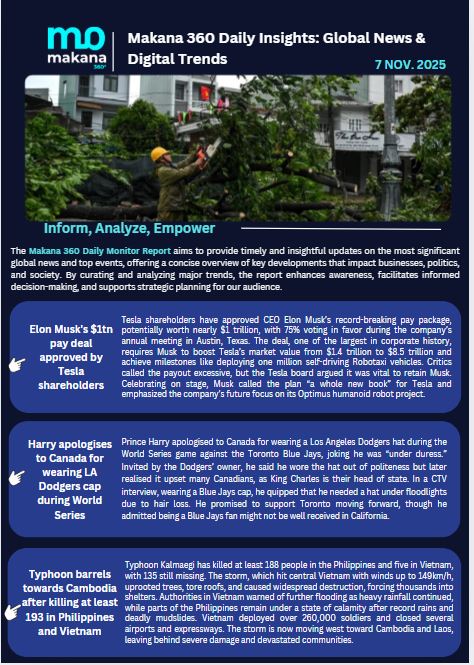 7 November – Daily Monitoring Report