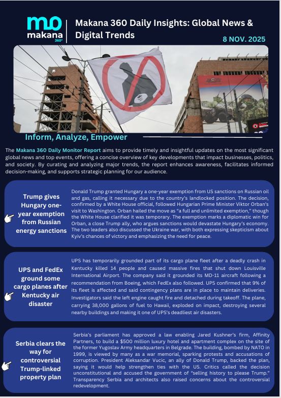 8 November – Daily Monitoring Report