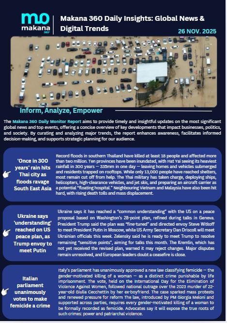 26 November – Daily Monitoring Report