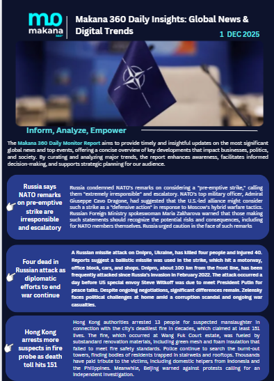 1 December– Daily Monitoring Report