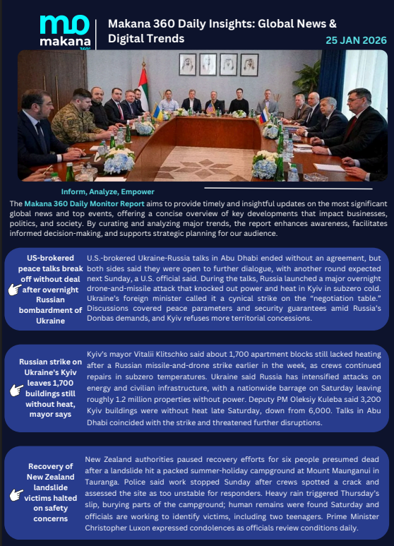 25 January– Daily Monitoring