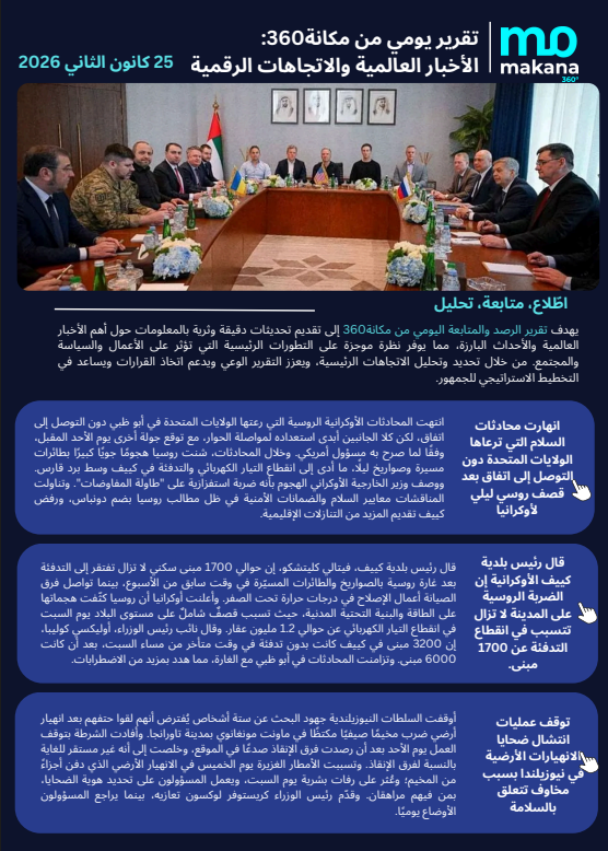 25 كانون الثاني– تقرير الرصد اليومي