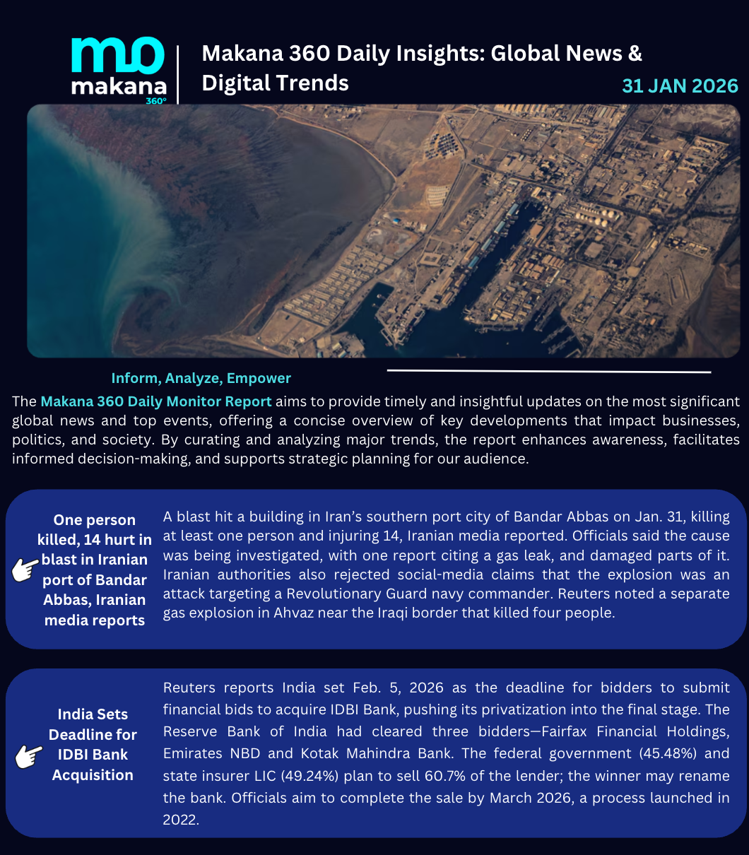 31 January– Daily Monitoring