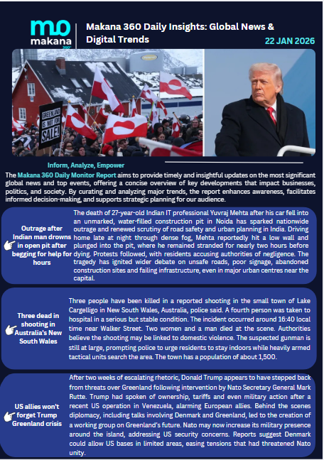 22 January– Daily Monitoring