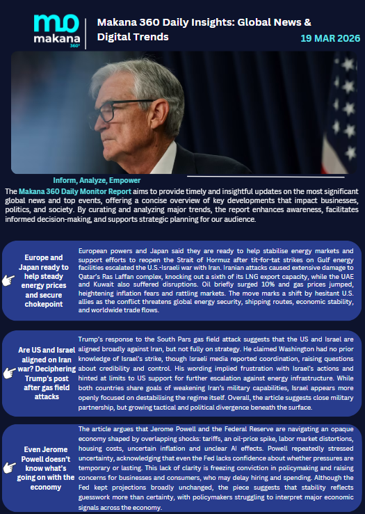 19 March – Daily Monitoring