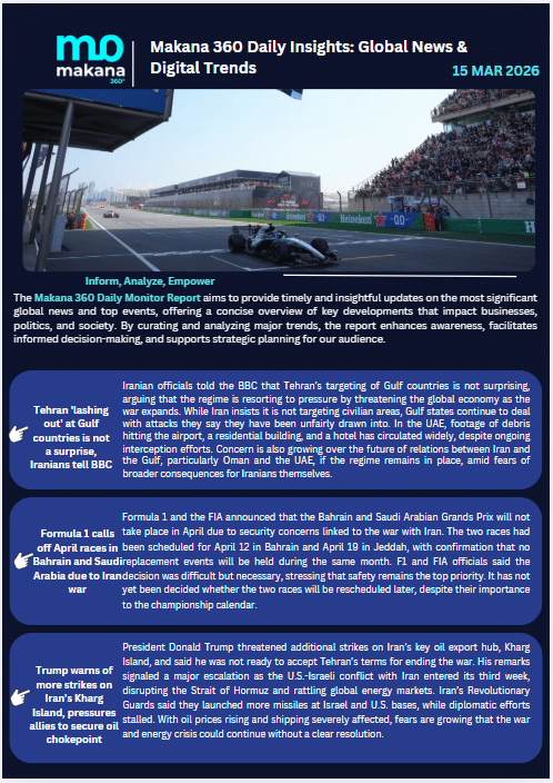 15 March – Daily Monitoring