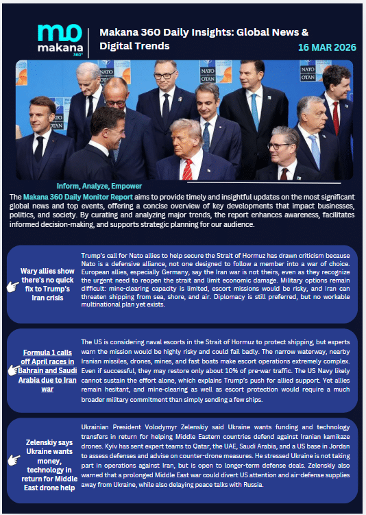 16 March – Daily Monitoring