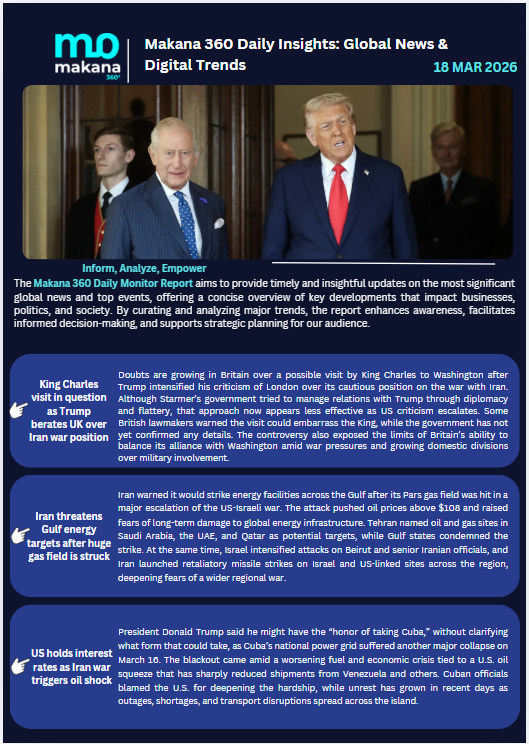 18 March – Daily Monitoring