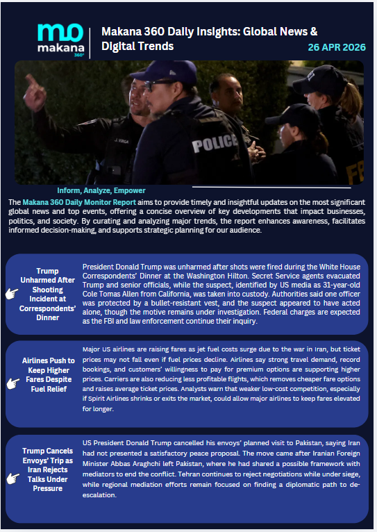 26 April – Daily Monitoring