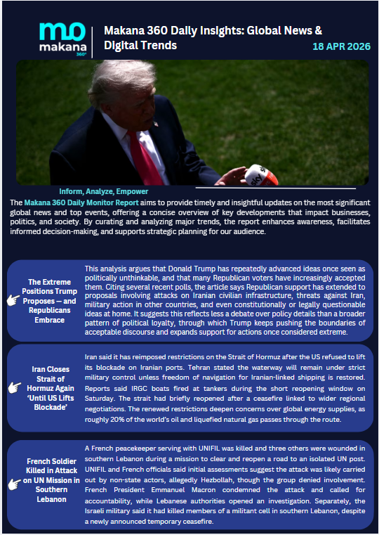 18 April – Daily Monitoring