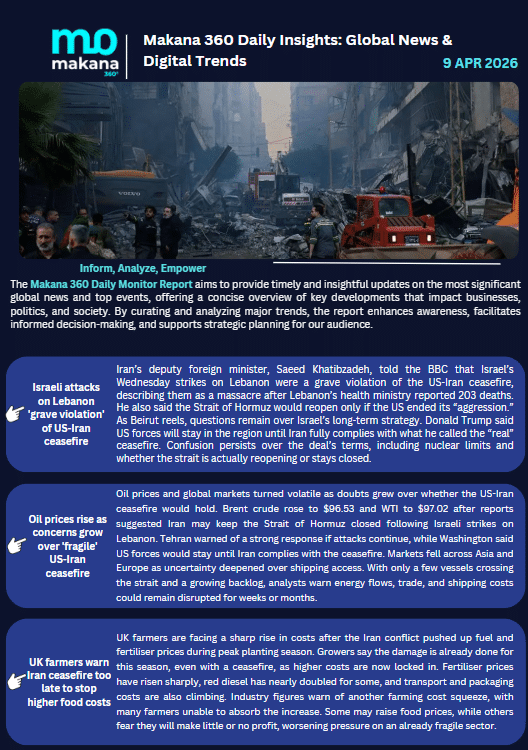 9 April – Daily Monitoring