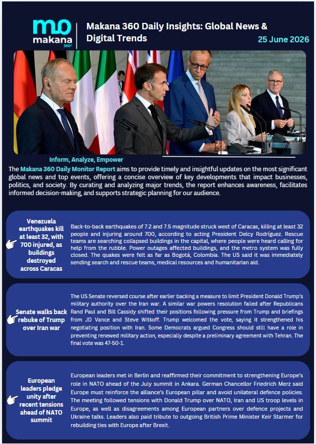 25 June – Daily Monitoring
