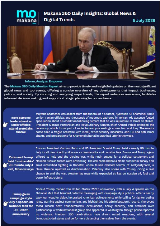 5 July – Daily Monitoring